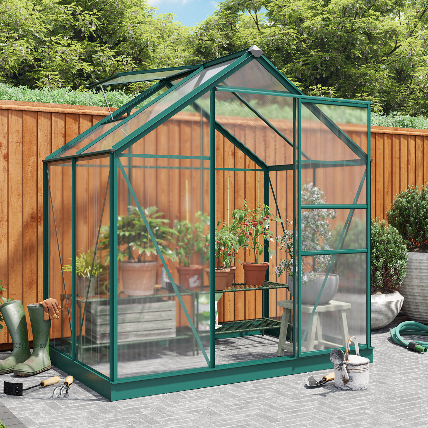 Store More Rosette Hobby Aluminium Greenhouse