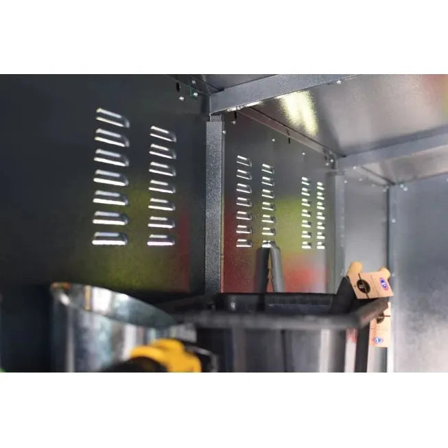 Asgard Metal Garden Workshop (Garrison Plus 2) 10x14 - Police Preferred Specification