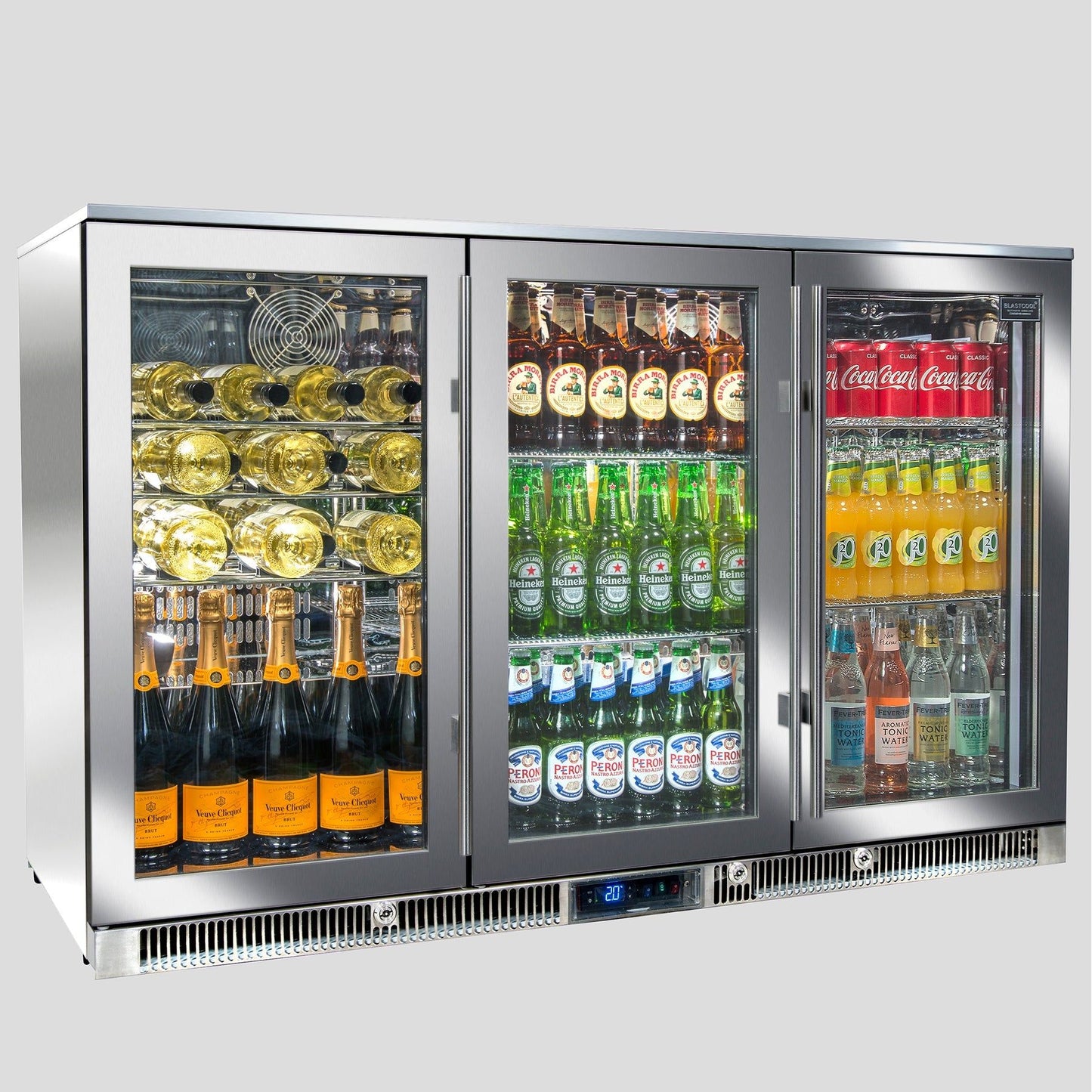 Blastcool - Triple Outdoor Fridge with Glass Doors