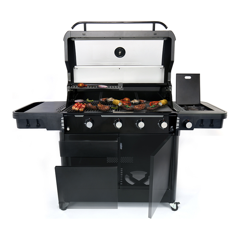 Halmo 4 Burner Premium Gas Grill With Side Burner