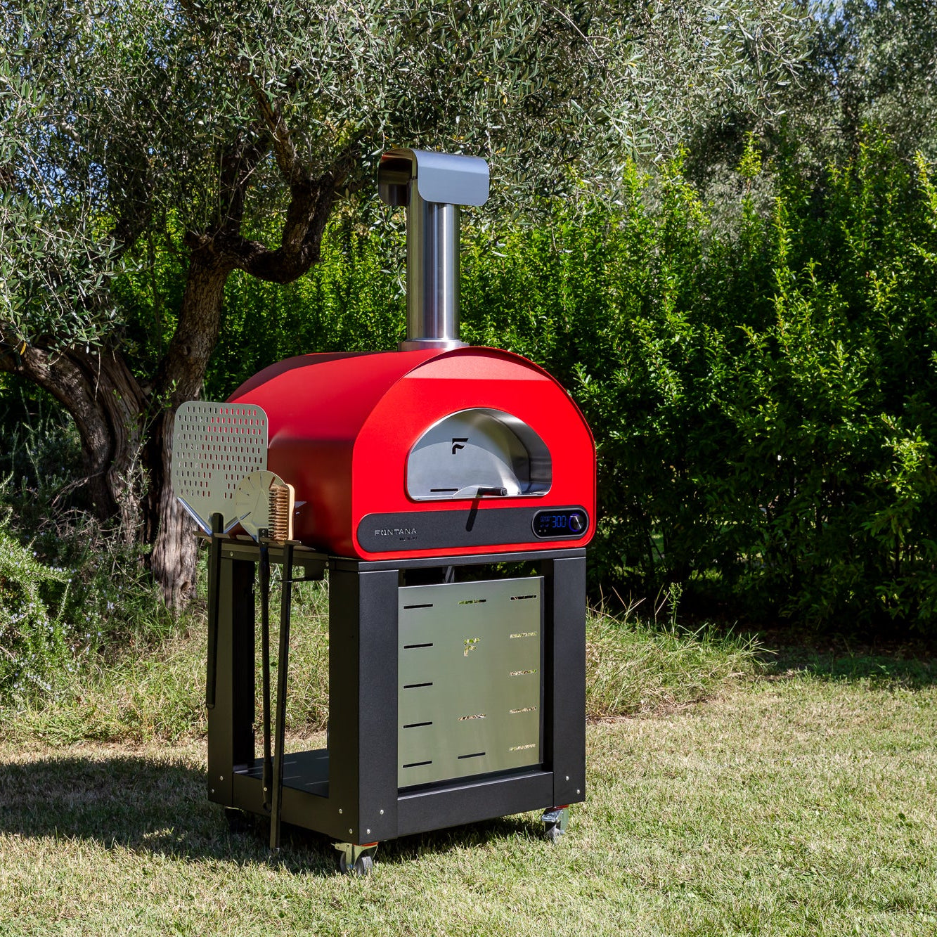Fontana Forni Volta 90 – Dual Fuel Oven, Rosso/Red