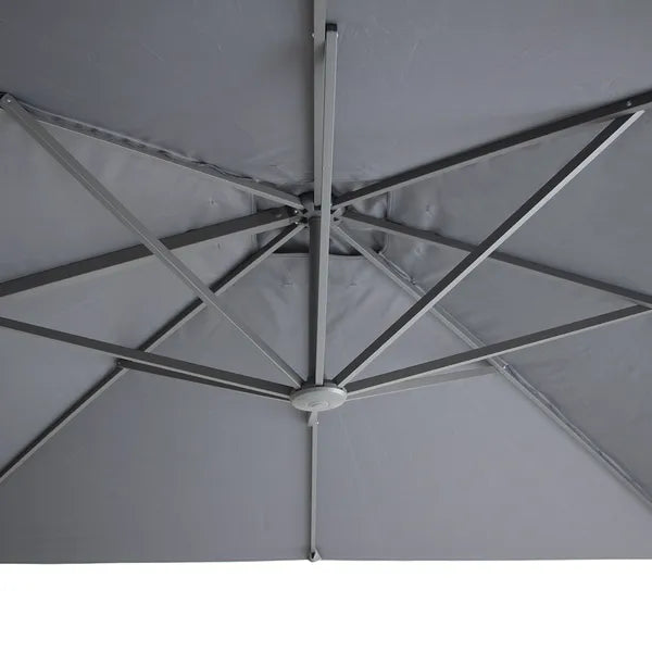 Maze Helios 3m x 3m Square Rotating Cantilever Parasol With Base