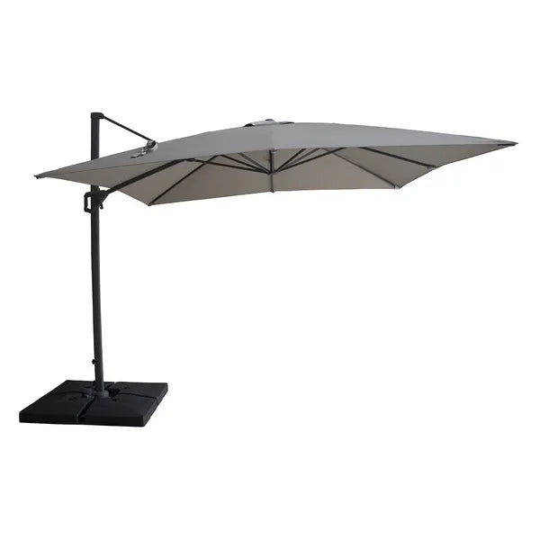 Maze Helios 3m x 3m Square Rotating Cantilever Parasol With Base