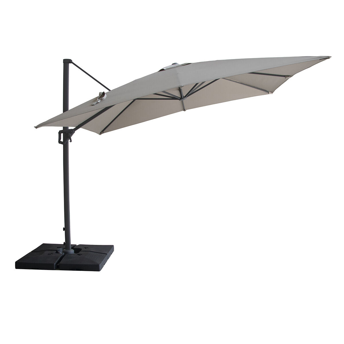 Maze Helios 3m x 3m Square Rotating Cantilever Parasol With Base