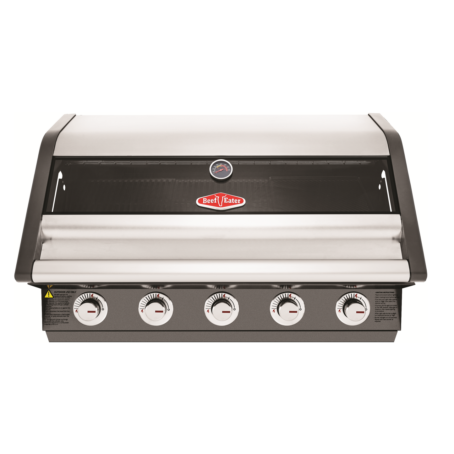 Beefeater 1600E series 5 burner built in gas bbq hood closed front