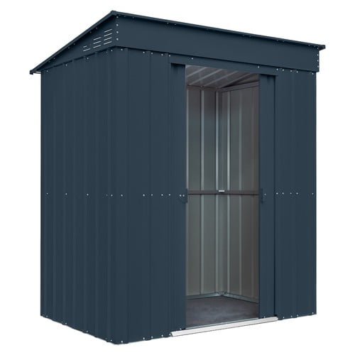 Globel Pent Metal Garden Shed - 5x3ft/ 6x3ft/ 6x4ft/ 8x4ft