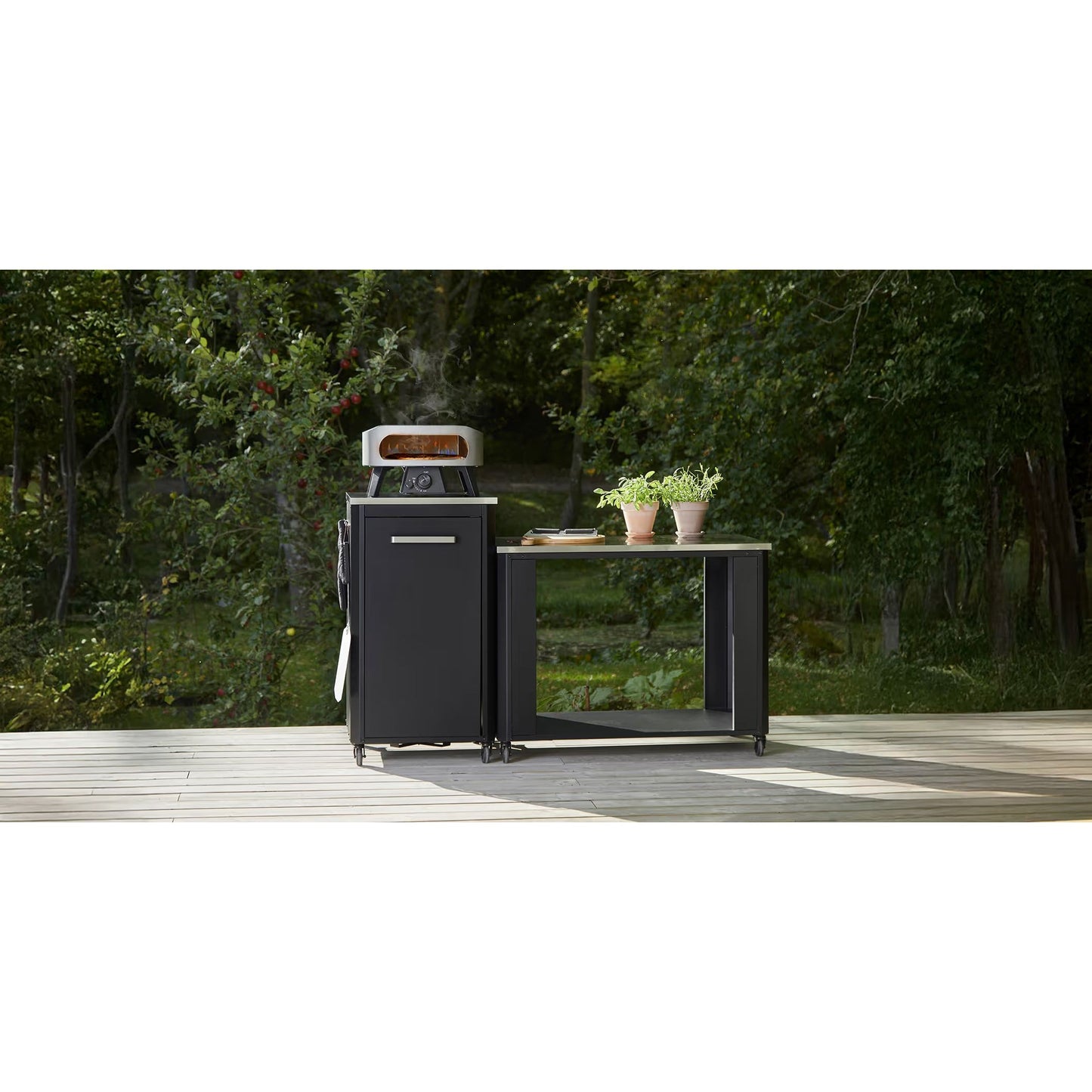 Cozze Outdoor Kitchen 115 – Open Prep Table with Stainless Steel Top