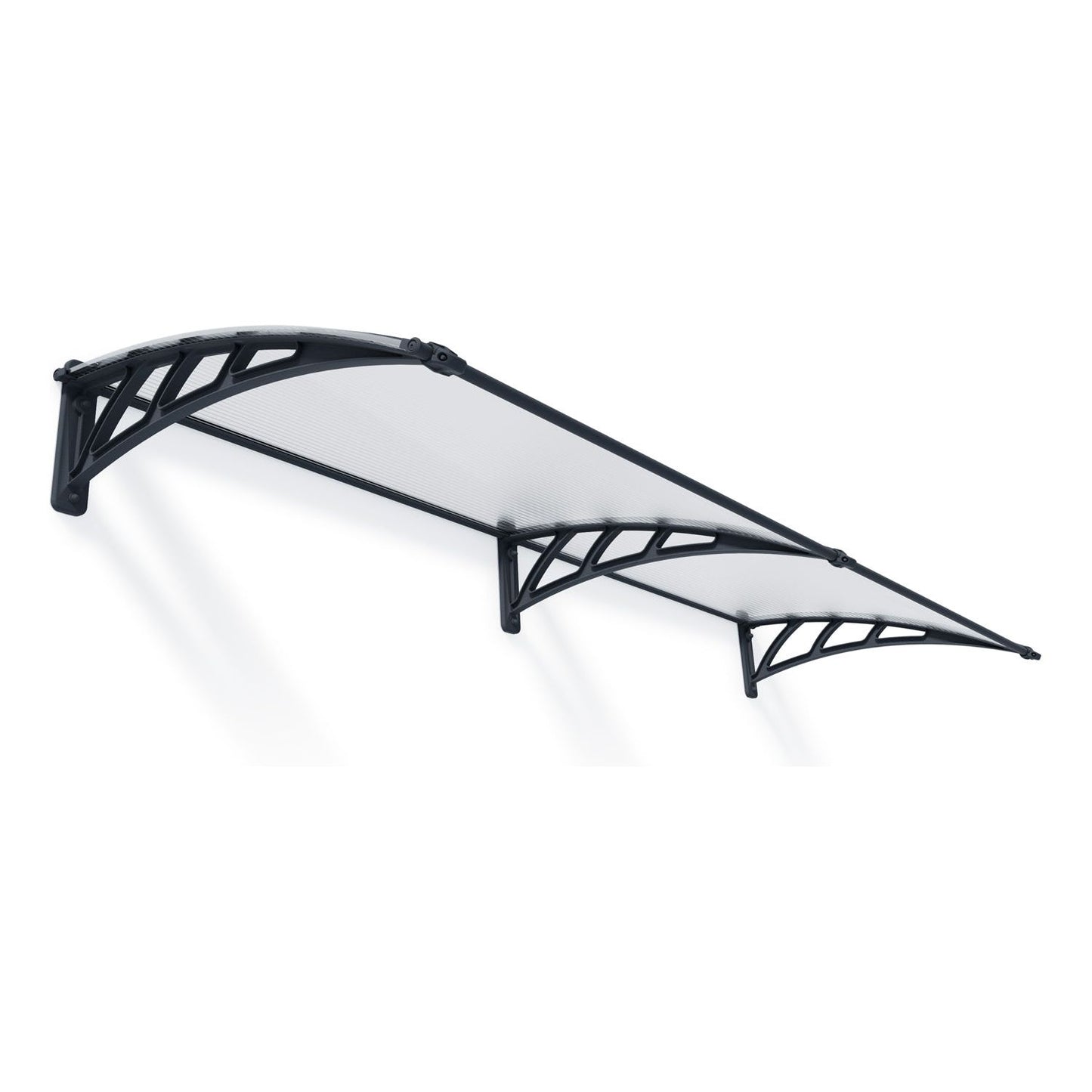 Canopia Neo Door Canopy - Grey Aluminium Frame & Twinwall Polycarbonate