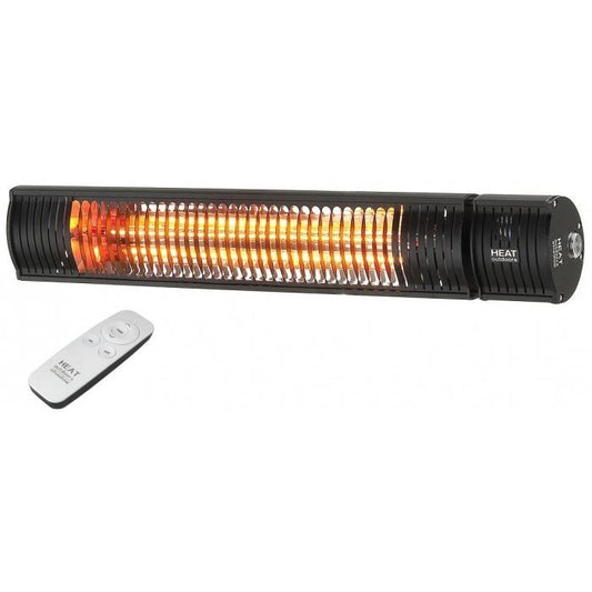 Shadow Patio Heater with Remote Control in Black - Heat Outdoors IP65 1.5KW