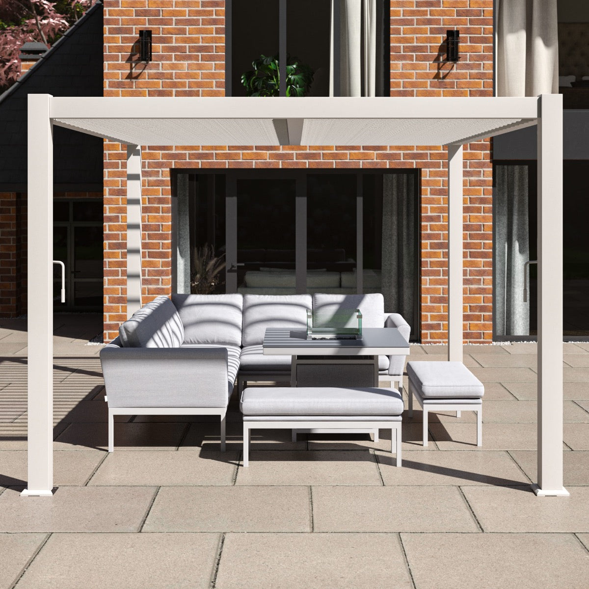 Maze Como Aluminium Pergola Frame Only With LED Lighting