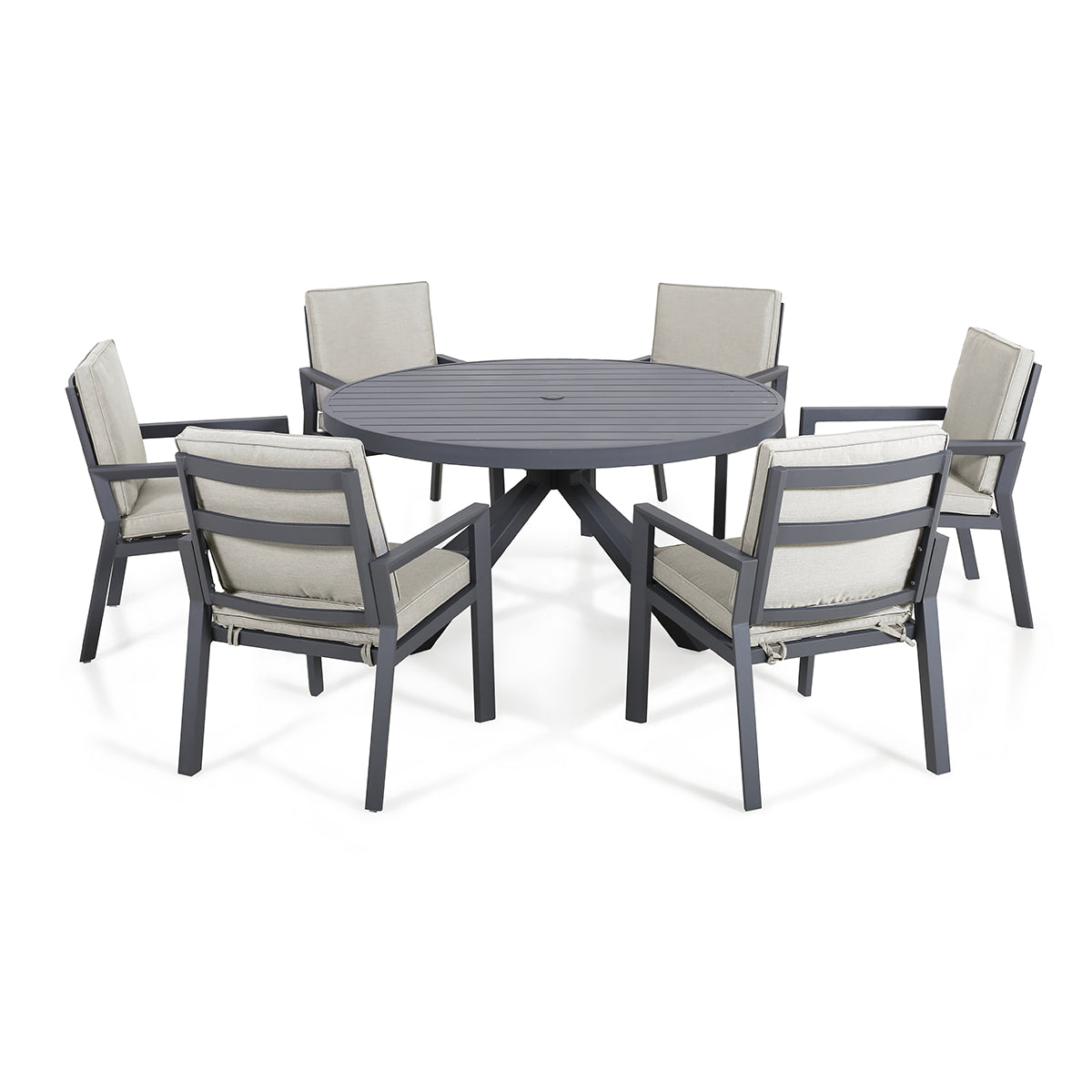 Maze -  New York 6 Seat Round Dining Set