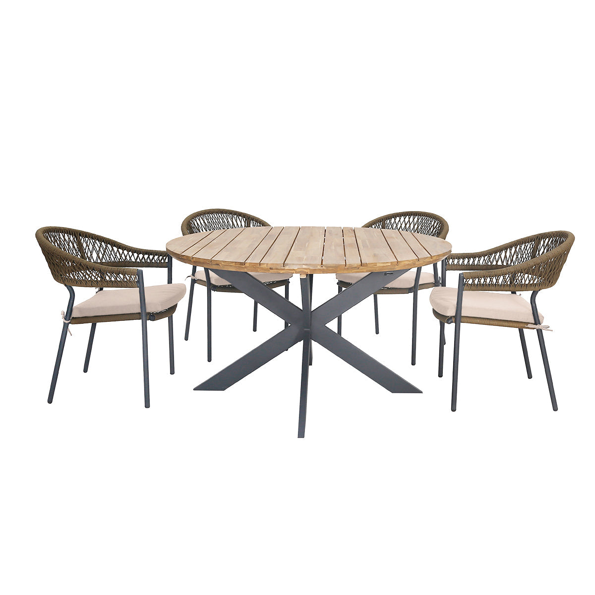 Maze -  Bali 4 Seat Round Dining Set