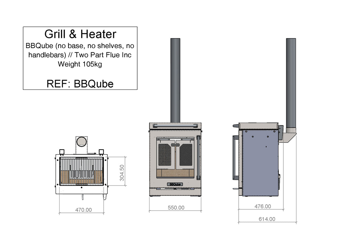 BBQube For Outdoor Kitchen: Grill & Heater