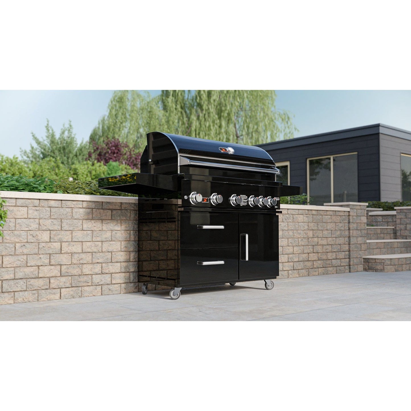 Whistler Grills Bibury 5 + Burner Gas BBQ | Rotisserie + Cover