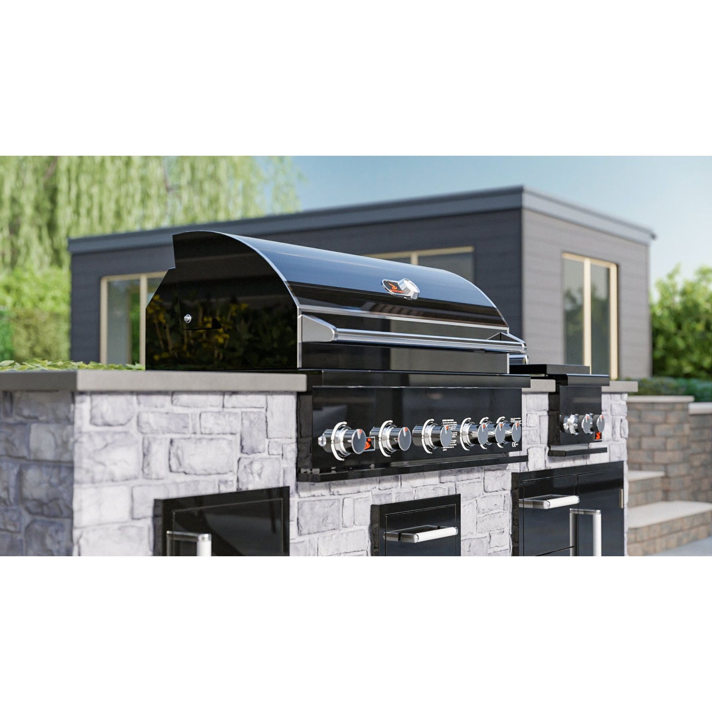 Whistler Grills Black Silk Burford 5 Built In BBQ Grill | Free Cover + Rotisserie