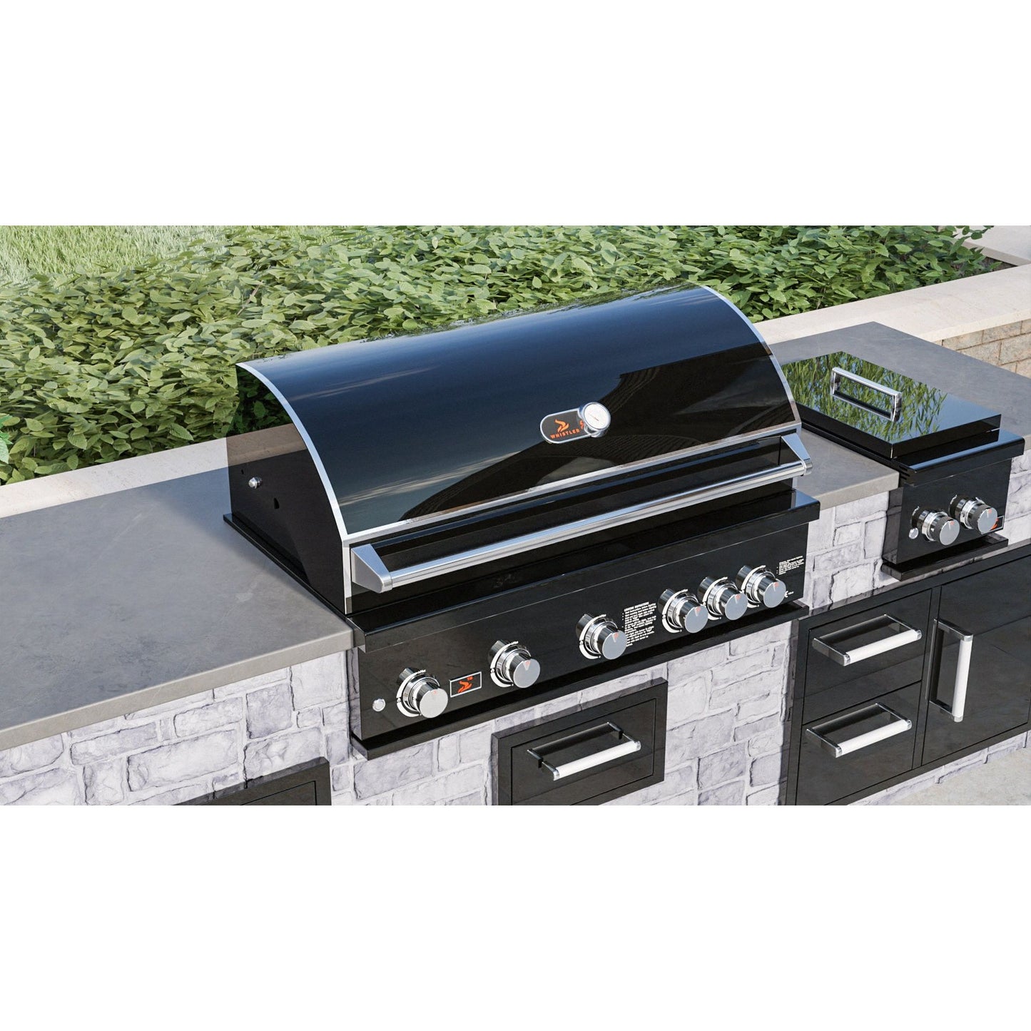 Whistler Grills Black Silk Burford 5 Built In BBQ Grill | Free Cover + Rotisserie