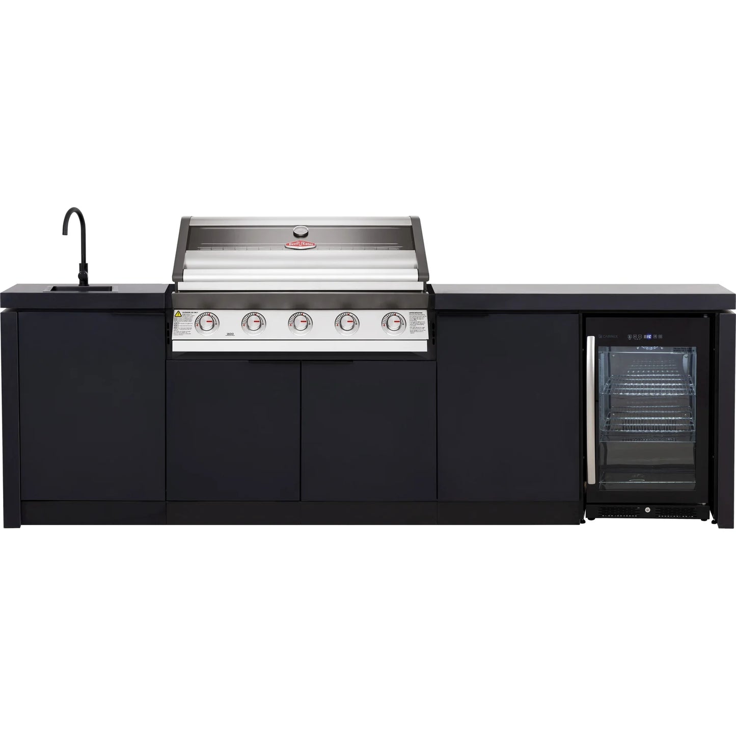 BeefEater 5 Burner Cabinex Classic Outdoor Kitchen with Fridge