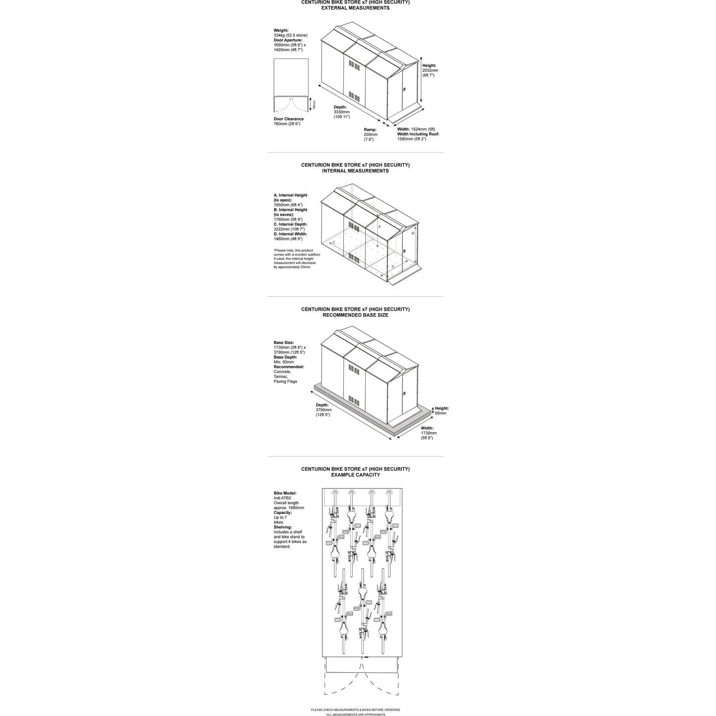 Asgard (Centurion) Bike Storage 5x11 (7 bikes) - Police Approved