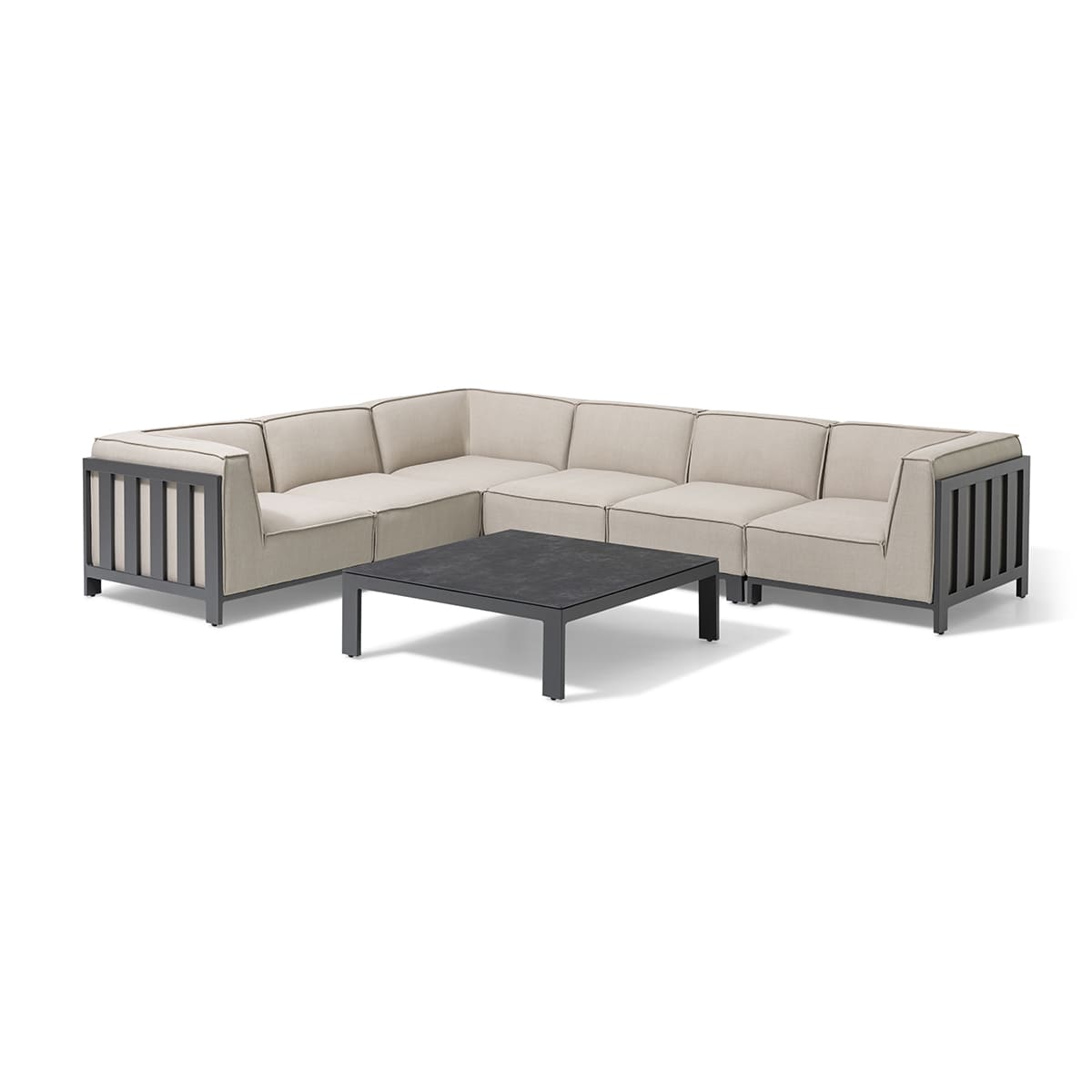 Ibiza Medium Corner Sofa Set With Square Table + Free Cover