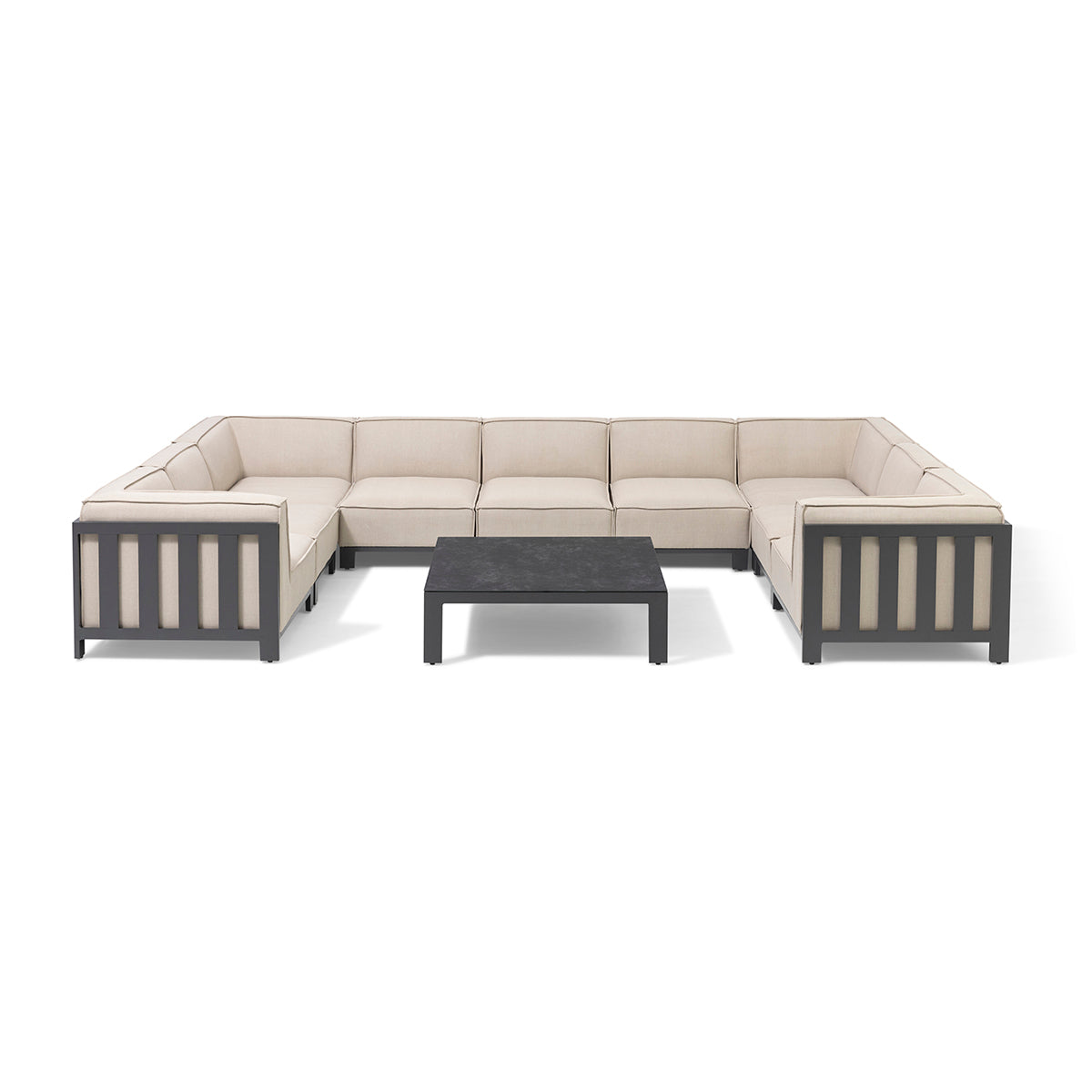 Ibiza U Shape Sofa Set With Square Table + Free Cover