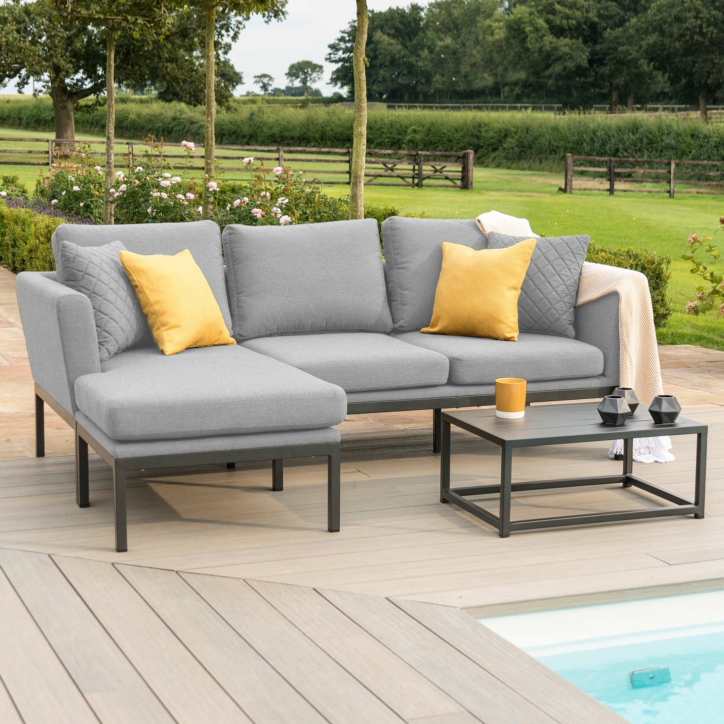 Maze Pulse Chaise Outdoor Sofa Set + Free Winter Cover