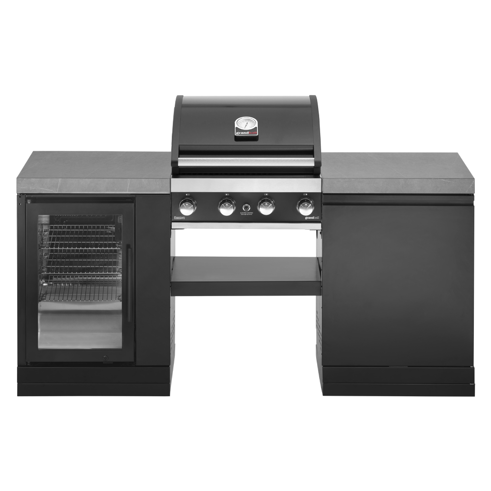 GrandPro 185 Outdoor Kitchen Premium Grill 4B With FRIDGE + SINK