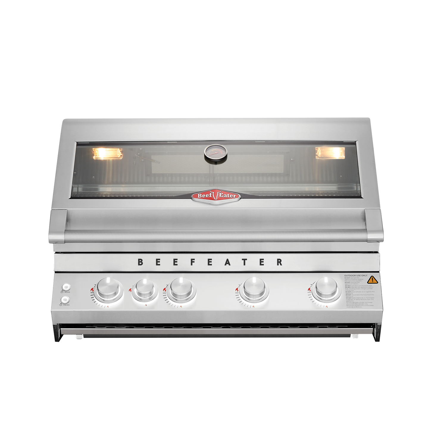 Beefeater premium 7000 series 4 burner built in gas bbq hood closed front