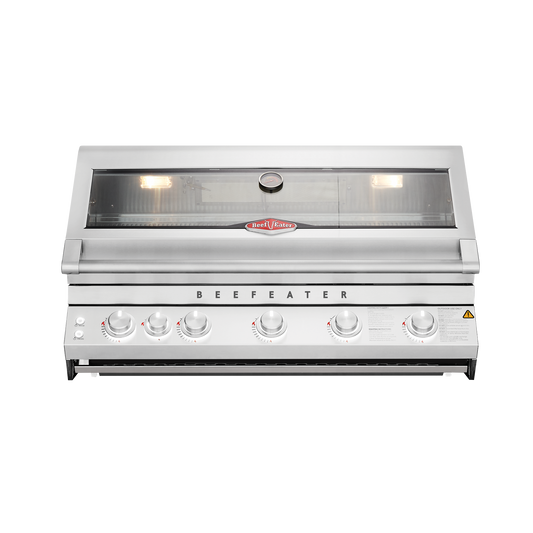 Beefeater premium 7000 series 5 burner built in gas bbq hood closed front