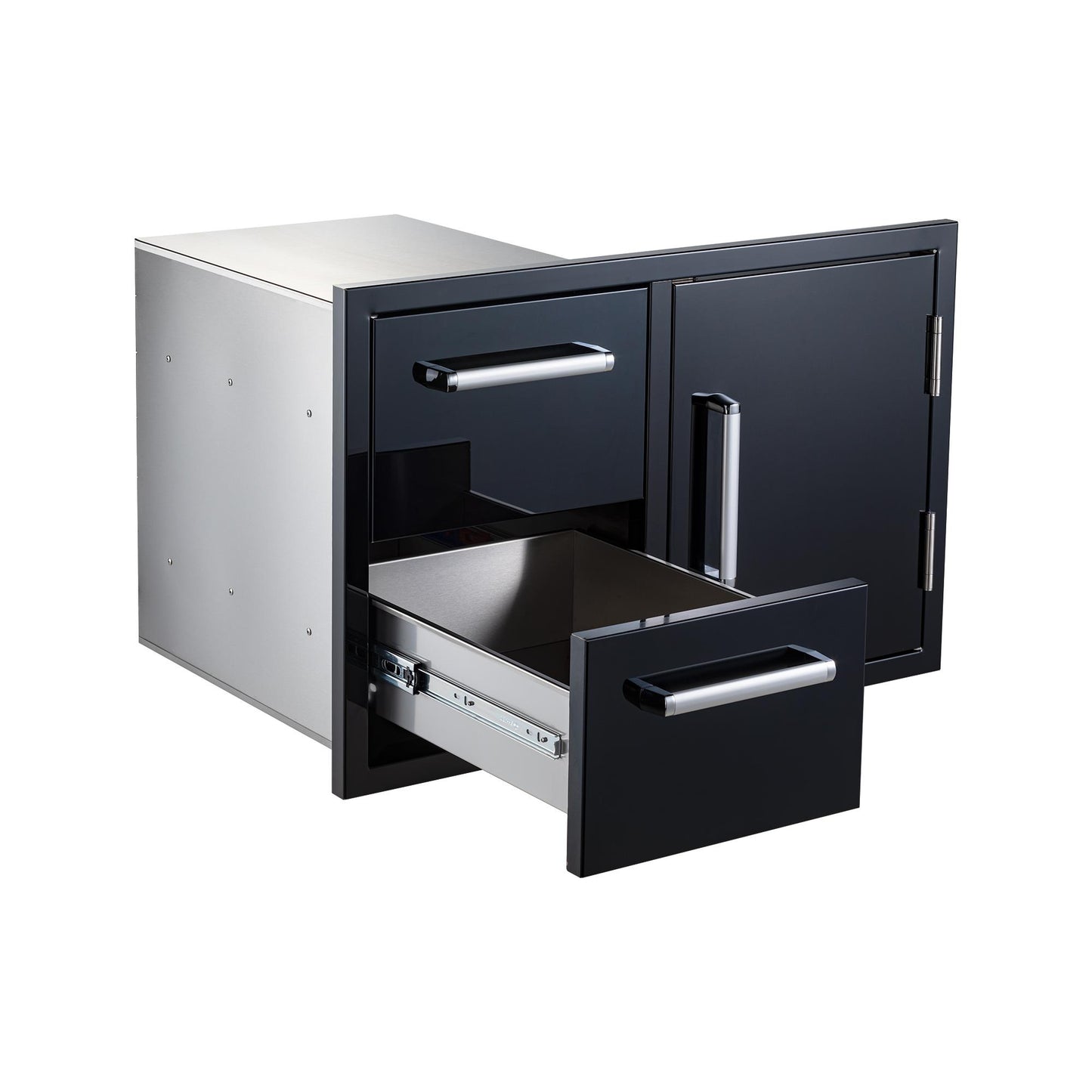 Whistler Grills Black Silk Burford Double Drawers Single Door