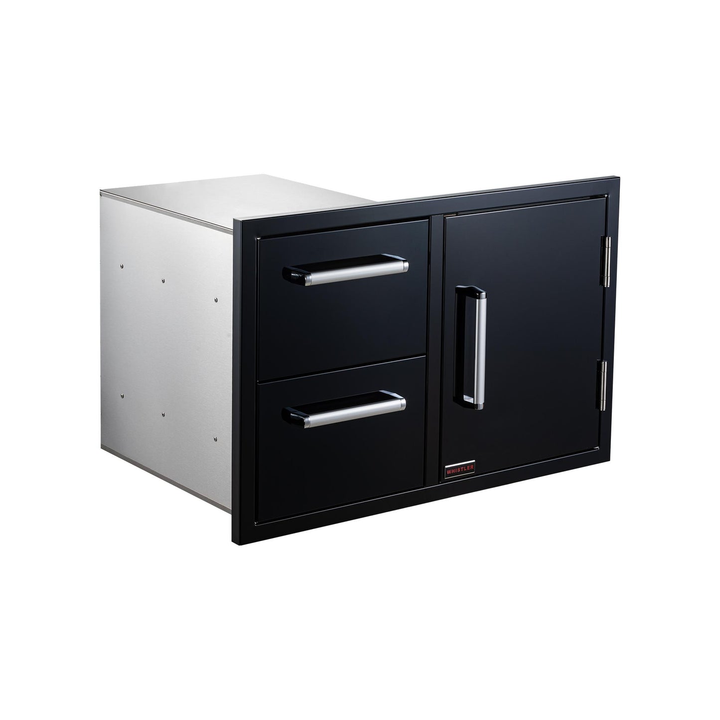 Whistler Grills Black Silk Burford Double Drawers Single Door