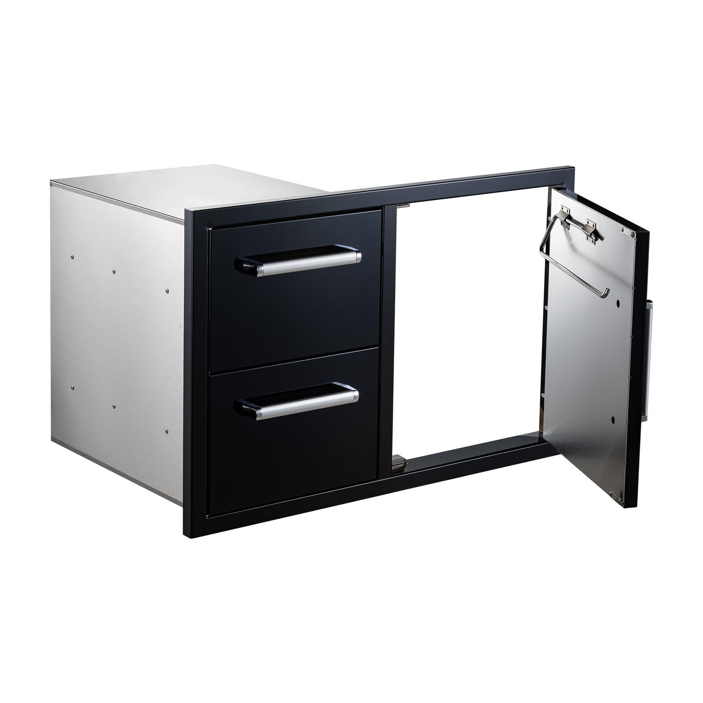 Whistler Grills Black Silk Burford Double Drawers Single Door