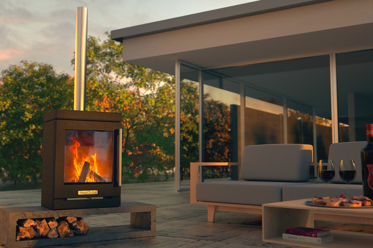 outdoor fireplace