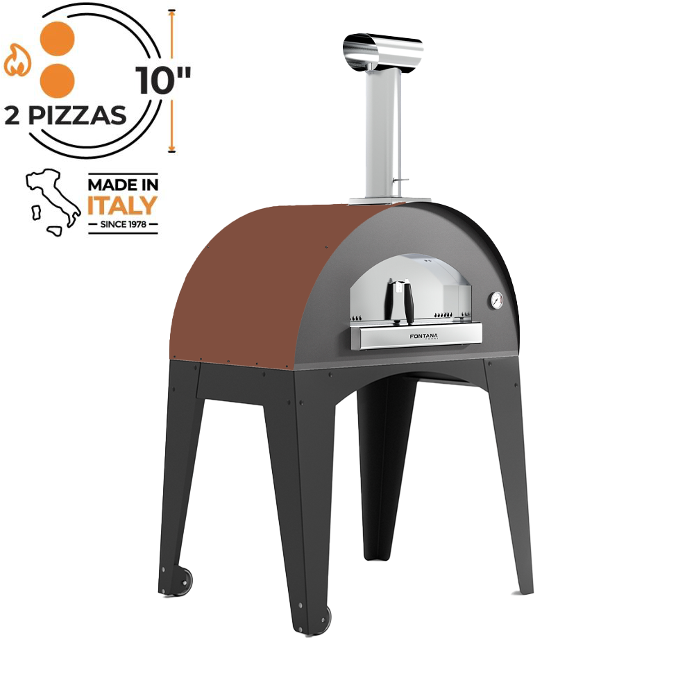 Fontana Lorenzo Pearl Wood Pizza Oven with Trolley