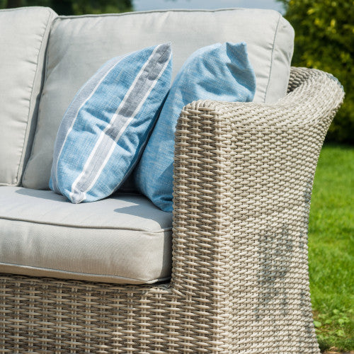 Maze Oxford Grey Rattan Four Seat Garden Sofa Set- Two seat sofa and two armchairs