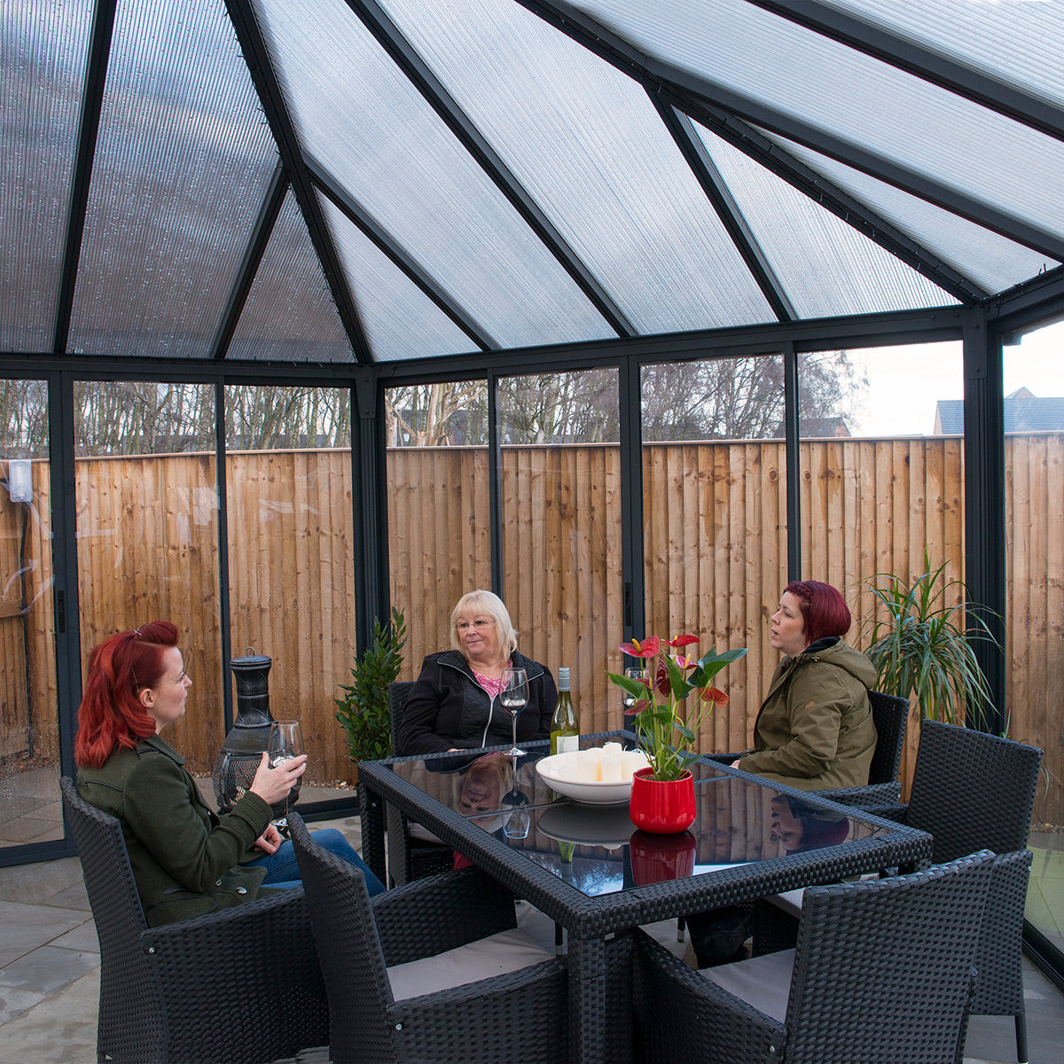 Canopia Grey Garda Enclosed Gazebo