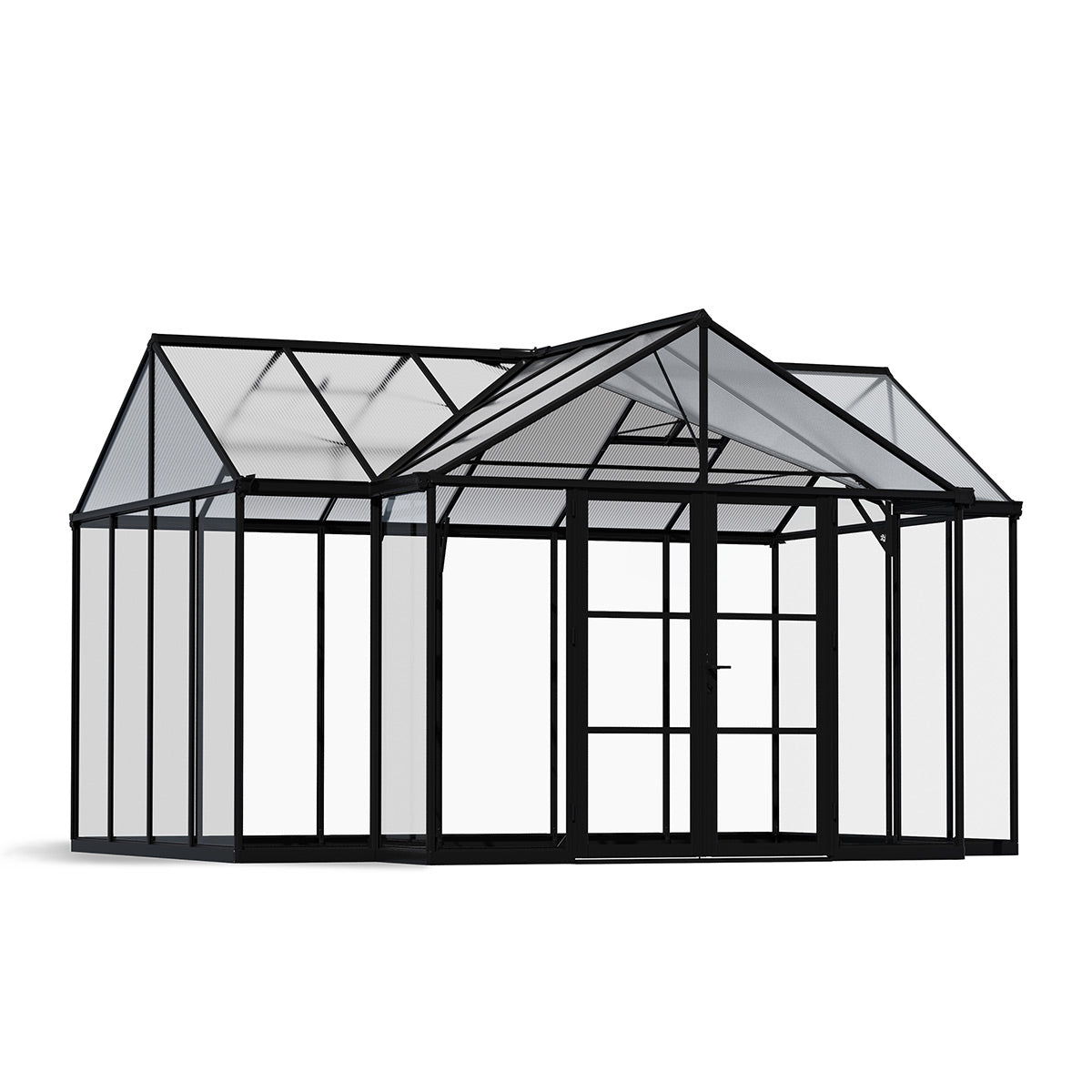 Canopia Triomphe Greenhouse - Black Aluminium Frame & Clear Polycarbonate Panels