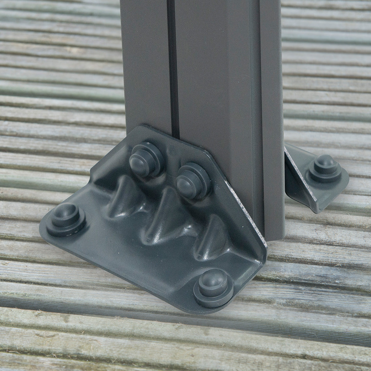 Canopia Grey Aluminium Monaco Garden Hexagonal Gazebo with Polycarbonate Roof