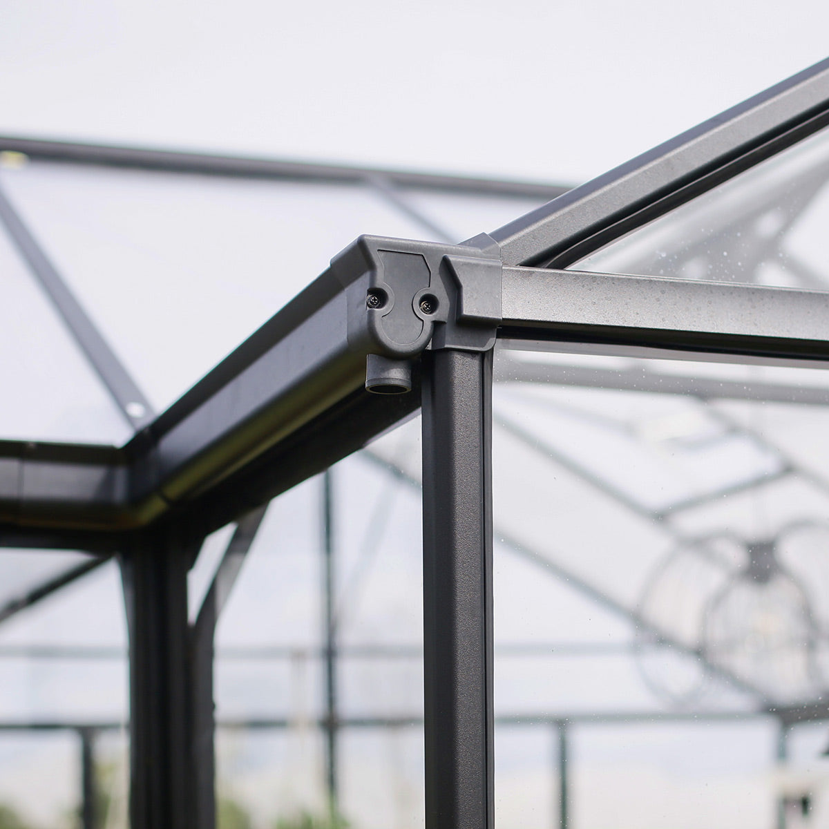 Canopia Triomphe Greenhouse - Black Aluminium Frame & Clear Polycarbonate Panels