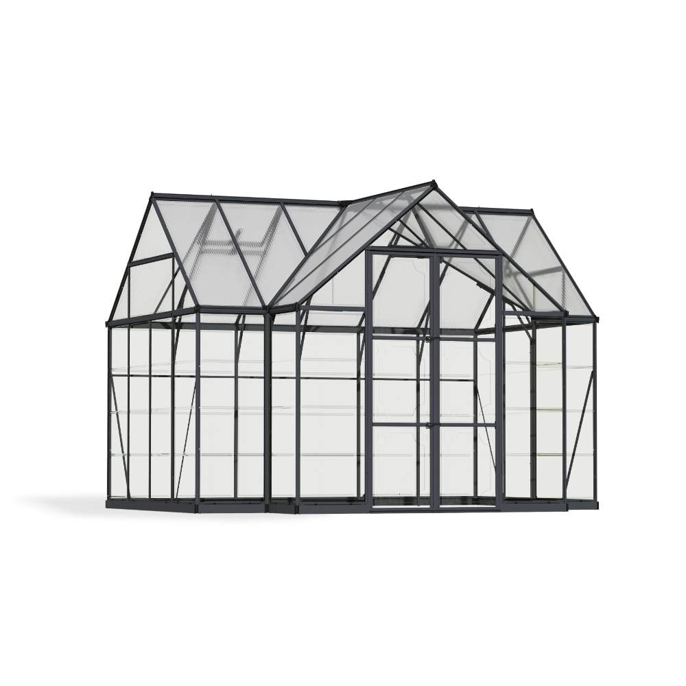 Canopia Victory Orangery Greenhouse - Grey Aluminium Frame & Hybrid Polycarbonate Panels