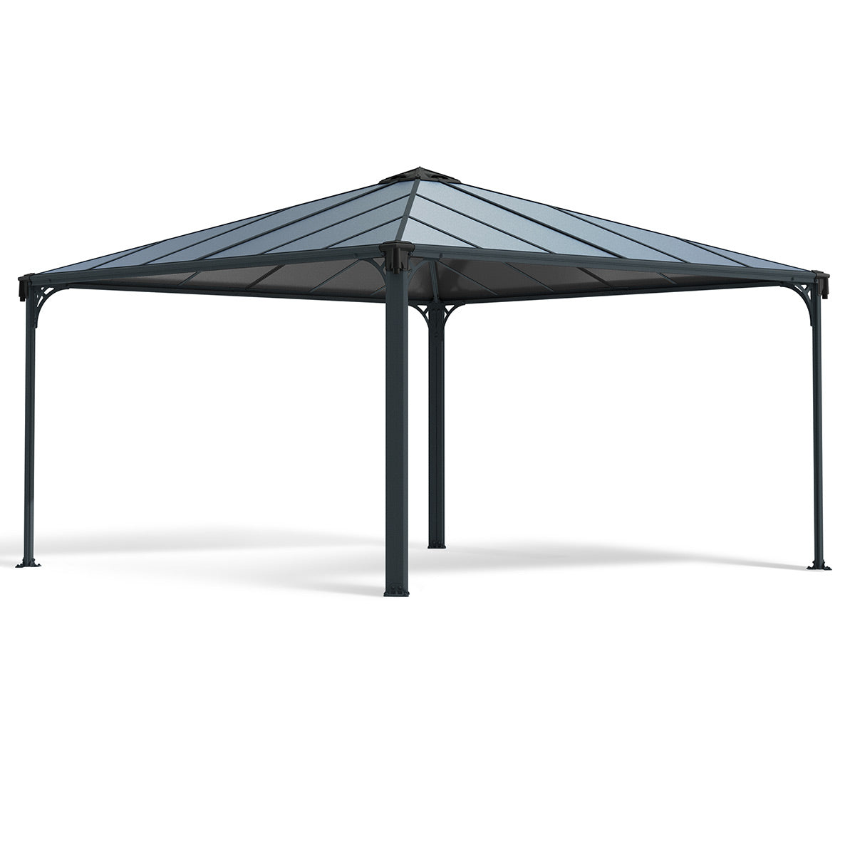 Canopia Grey Aluminium Palermo Garden Gazebo with Polycarbonate Roof