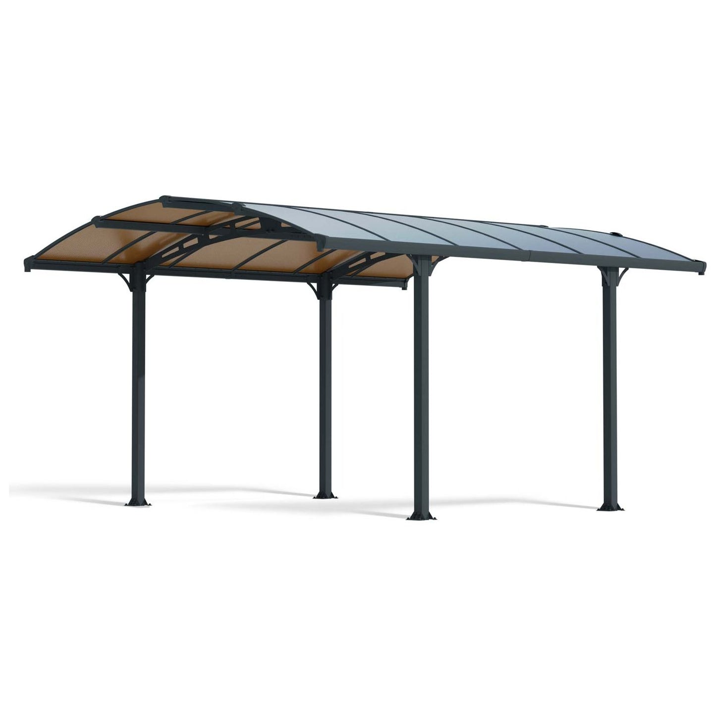 Canopia Grey Aluminium Tucson Garden Gazebo with Polycarbonate Roof