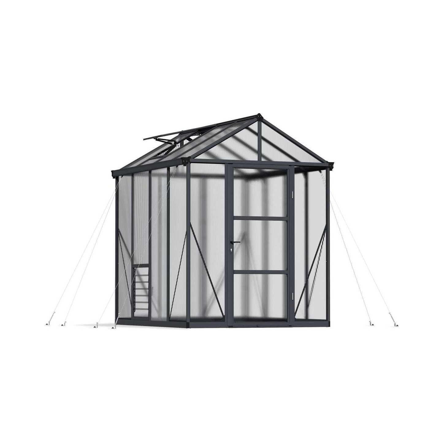 Canopia Glory Greenhouse - Grey Aluminium Frame & Multiwall Polycarbonate Panels