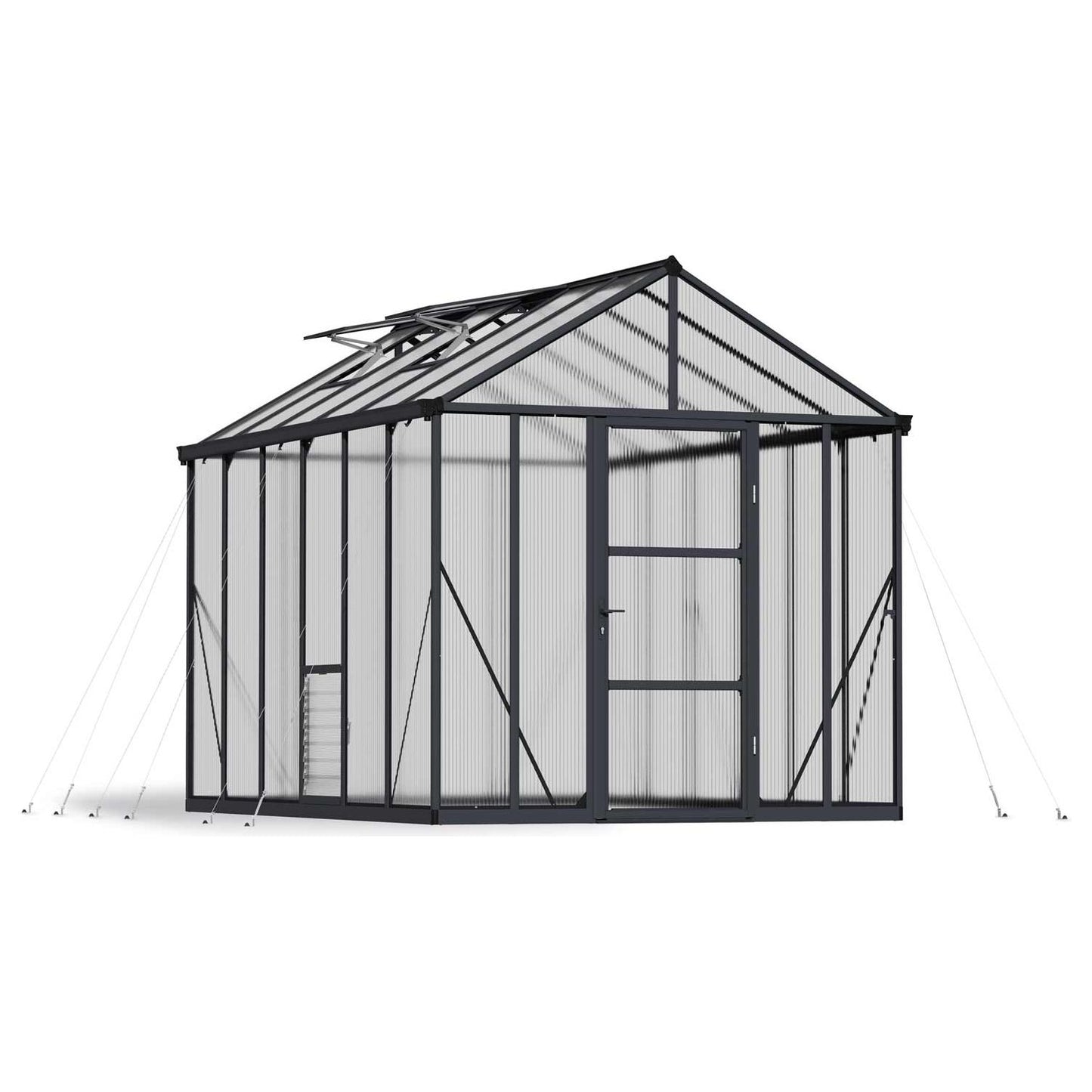 Canopia Glory Greenhouse - Grey Aluminium Frame & Multiwall Polycarbonate Panels