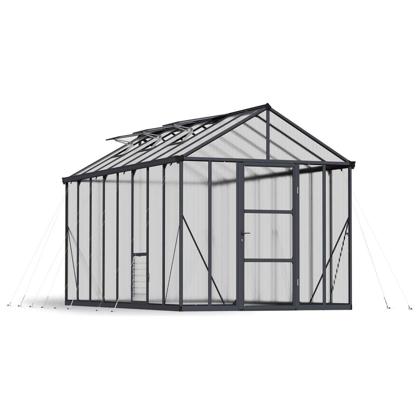 Canopia Glory Greenhouse - Grey Aluminium Frame & Multiwall Polycarbonate Panels