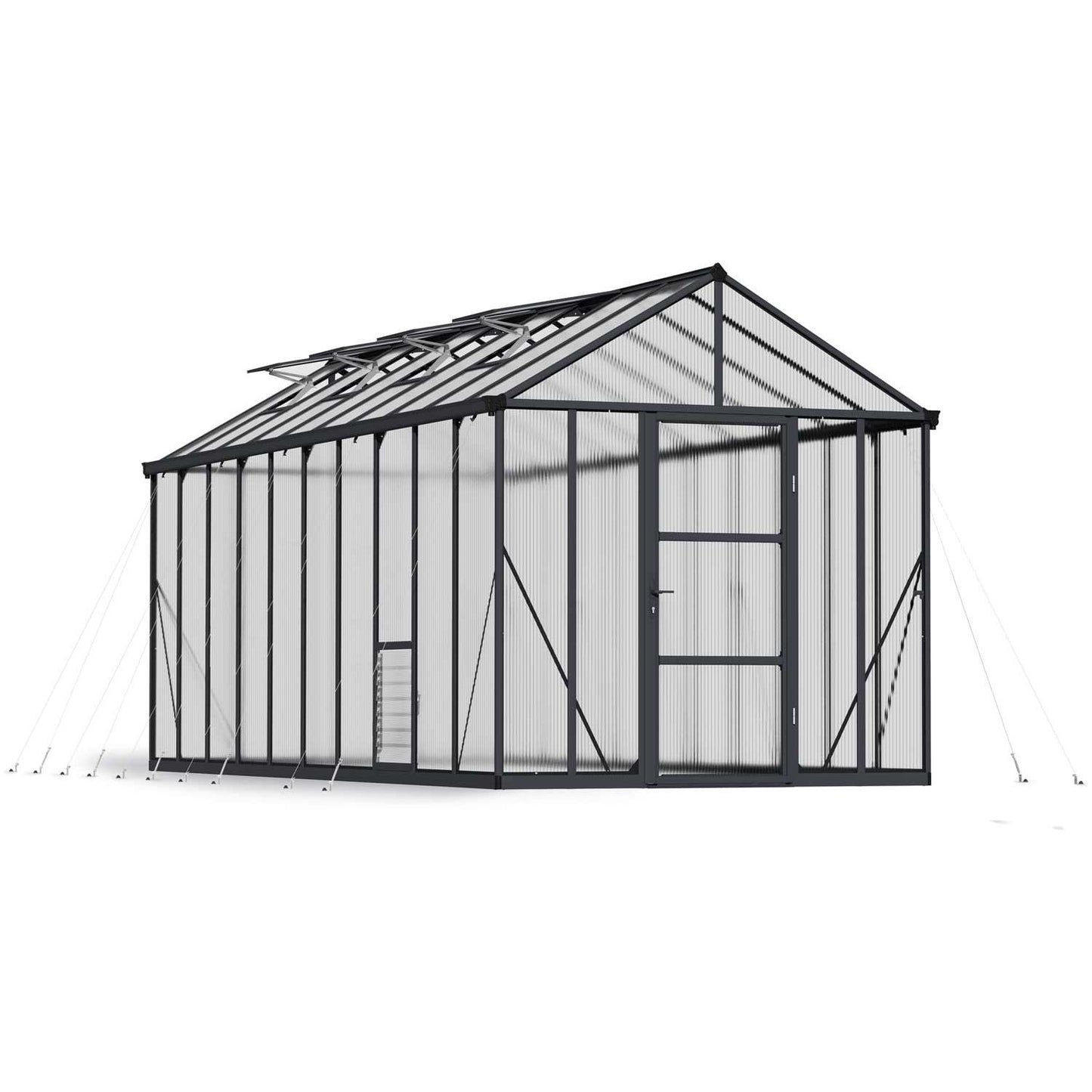 Canopia Glory Greenhouse - Grey Aluminium Frame & Multiwall Polycarbonate Panels