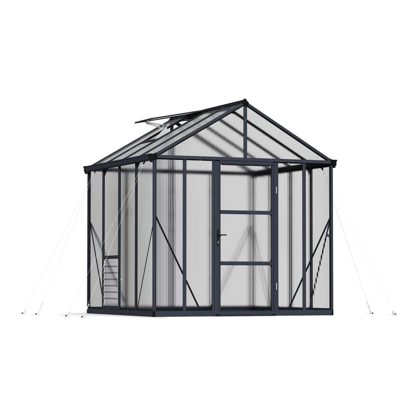 Canopia Glory Greenhouse - Grey Aluminium Frame & Multiwall Polycarbonate Panels