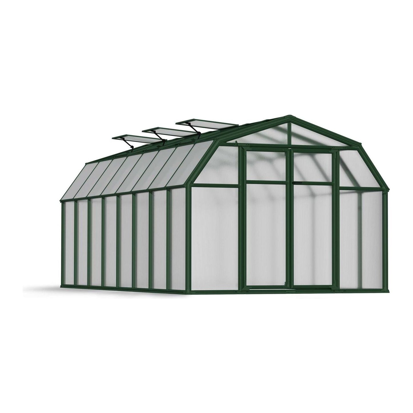 Canopia Hobby Gardener Greenhouse - Green Aluminium Frame & Twinwall Polycarbonate Panels