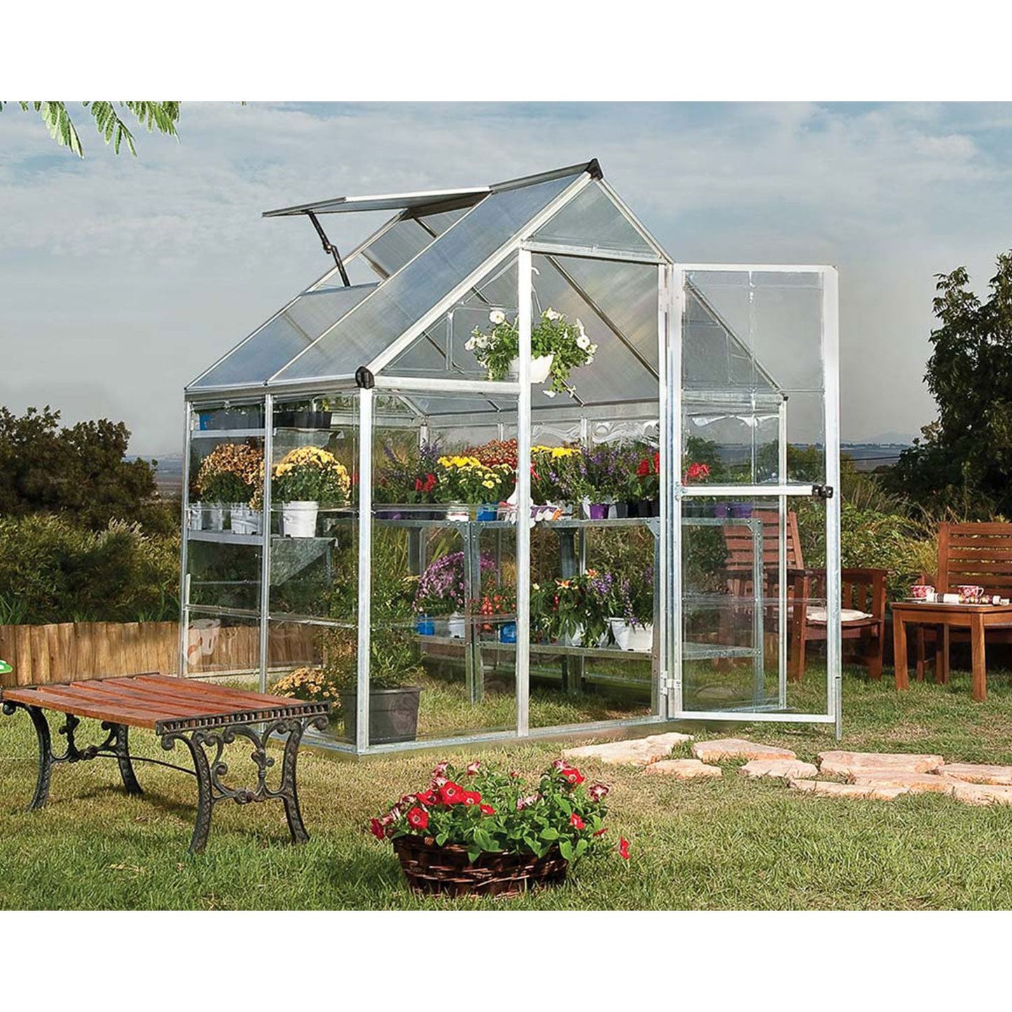 Canopia Hybrid Greenhouse - Aluminium Frame & Polycarbonate Panels