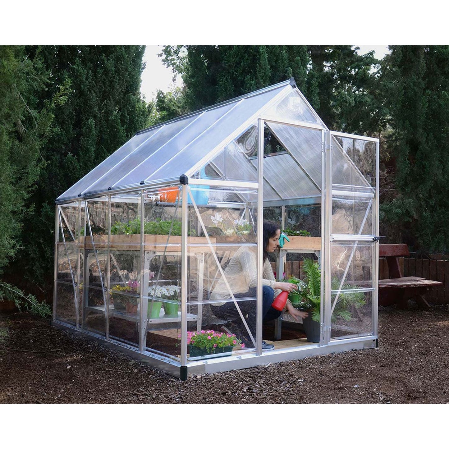 Canopia Hybrid Greenhouse - Aluminium Frame & Polycarbonate Panels