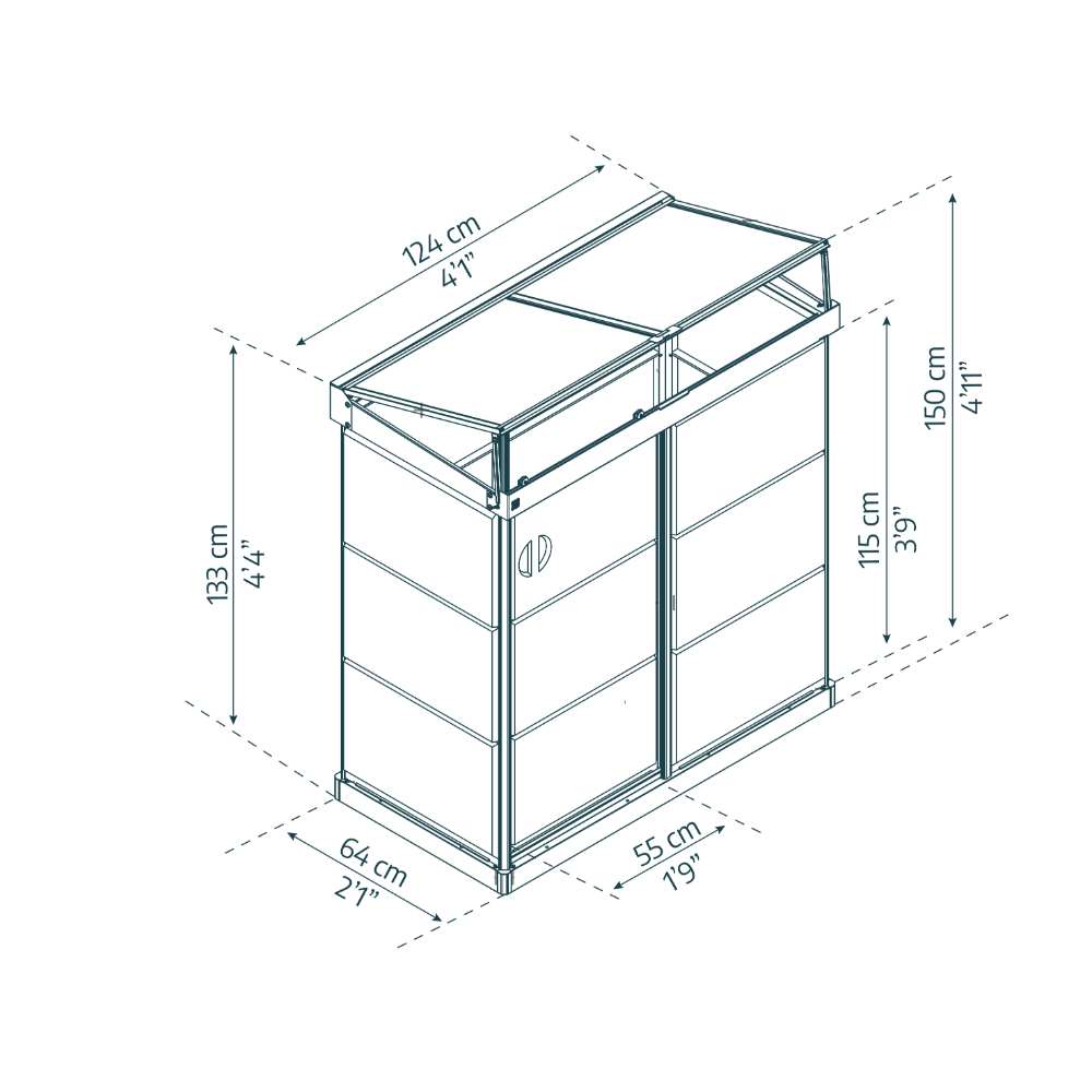 Canopia Ivy Mini Greenhouse - Black Structure & Clear Glazing